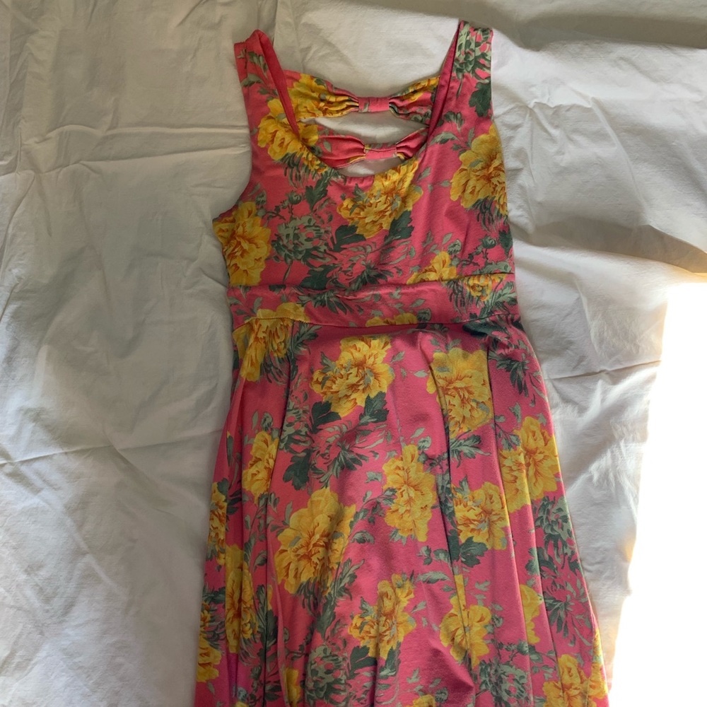 Flowy, bright summer dress.